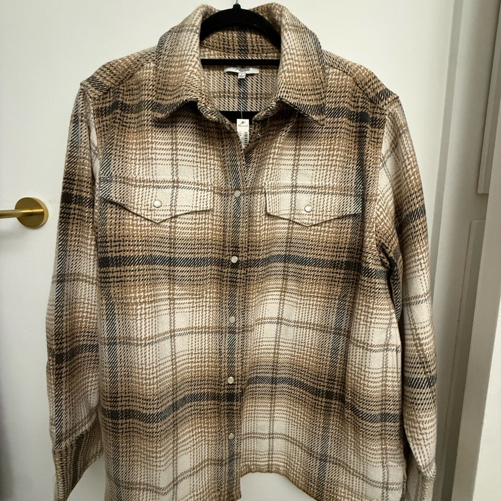 NWT Madewell Plaid Shirt Jacket